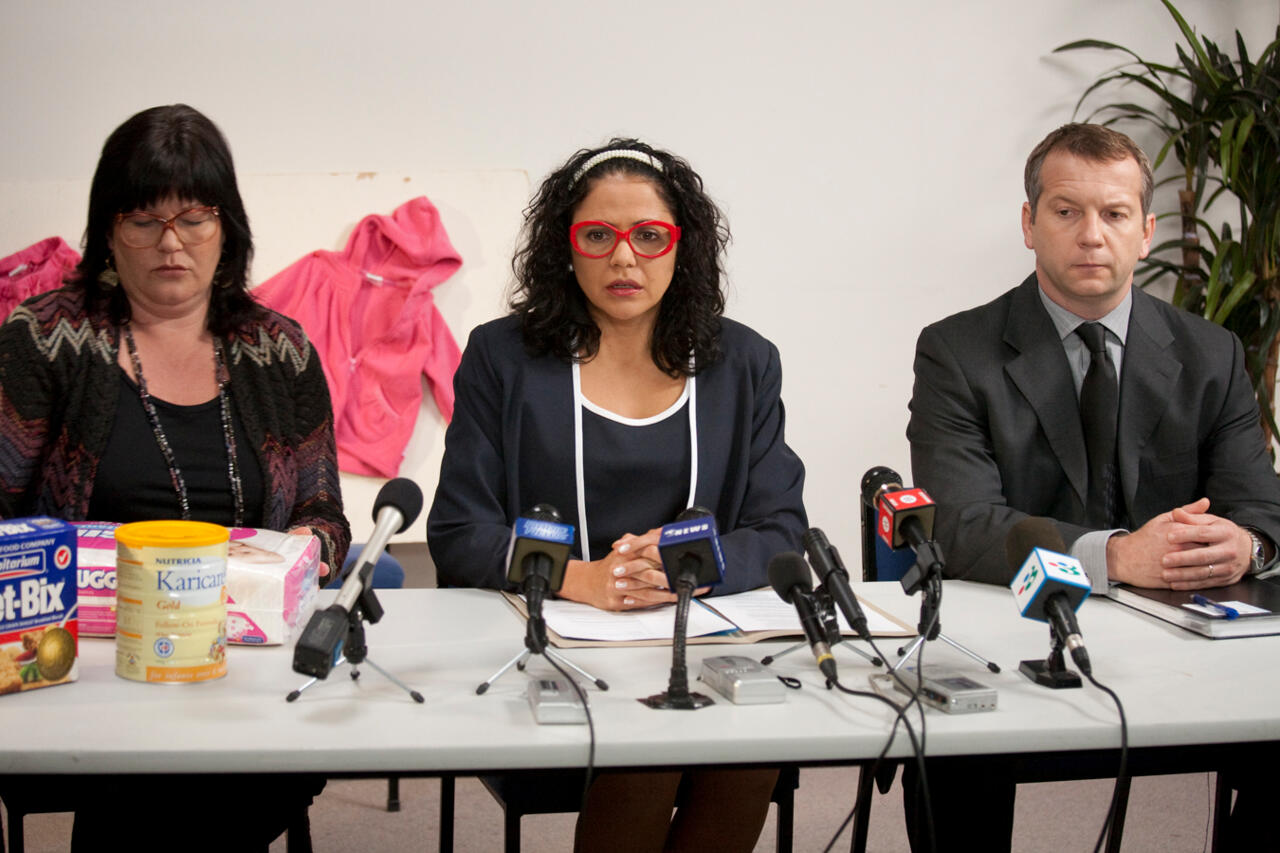 7. Stolen (Marian, Donna and Wildon at the press conference) (C)