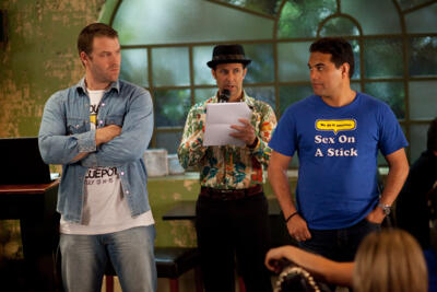 13 NT2 17 ep 13 (Tim Foley as Nige, Aaron Ward as Quiz Master, Blair Strang as Brian) (c) SPP