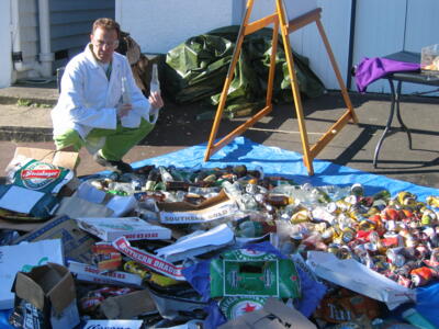 WA$TED! - Students b (Tristan sorts through the students' waste)